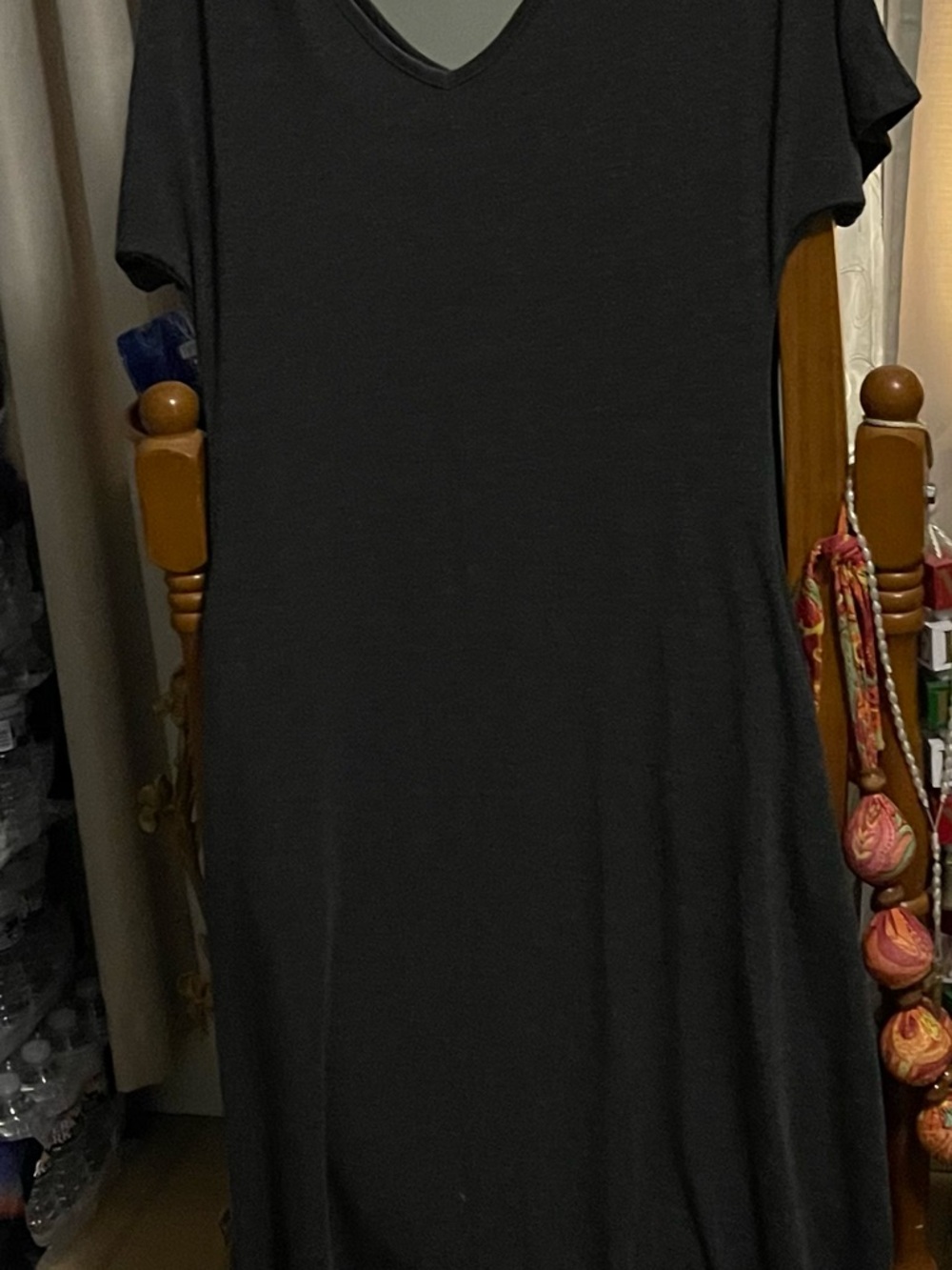 Classic Black V-Neck Maxi Dress